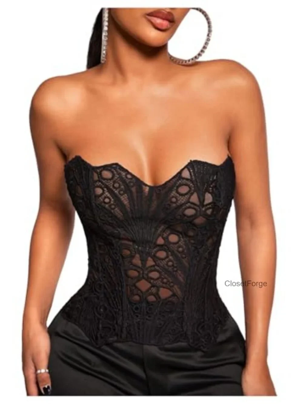 Strapless Corset Tube Top Y2K Going Out Club Top